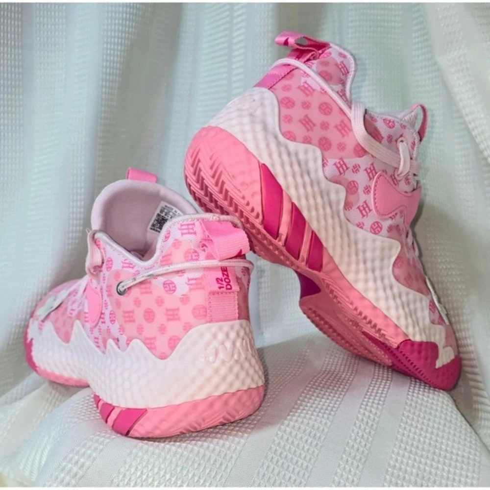 Adidas Harden Vol‎ 6 Pink Monogram Basketball Shoes GV8744 Mens 10 Womens 11.
